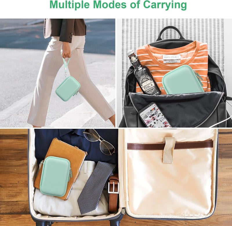 Canboc Carrying Case for KODAK Mini 2 Retro 4PASS Portable Photo Printer/KODAK Mini Shot 2 Retro 4PASS 2-in-1 Instant Digital Camera, Mesh Bag fits Photo Paper and Cable, Green - Image 3